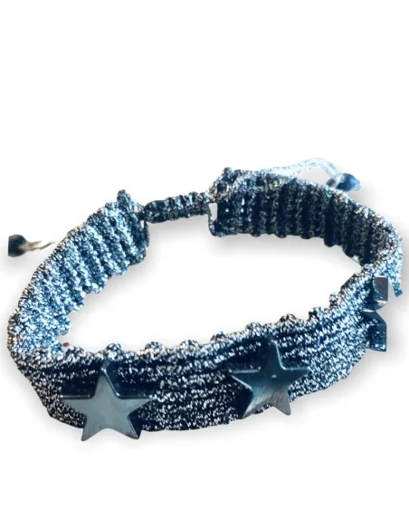 Χειροποίητο βραχιόλι μακραμέ με πέτρες αιματίτη σε σχήμα αστέρι Starmade