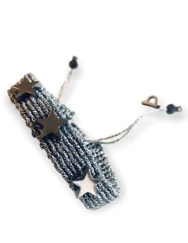 Χειροποίητο βραχιόλι μακραμέ με πέτρες αιματίτη σε σχήμα αστέρι Starmade