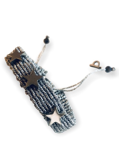 Χειροποίητο βραχιόλι μακραμέ με πέτρες αιματίτη σε σχήμα αστέρι Starmade