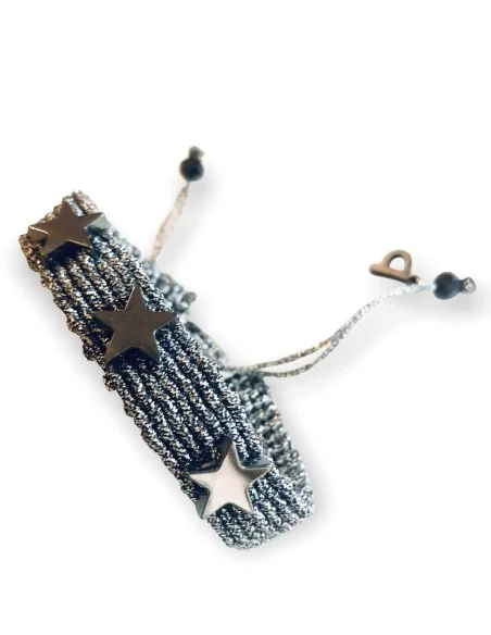 Χειροποίητο βραχιόλι μακραμέ με πέτρες αιματίτη σε σχήμα αστέρι Starmade