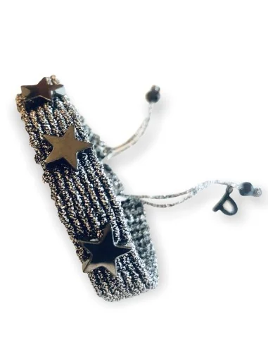 Χειροποίητο βραχιόλι μακραμέ με πέτρες αιματίτη σε σχήμα αστέρι Starmade