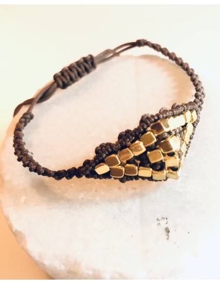 Χειροποίητο γυναικείο βραχιόλι μάτι μακραμέ Eye contact