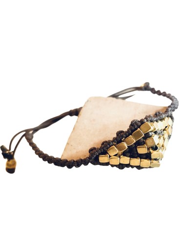 Χειροποίητο γυναικείο βραχιόλι μάτι μακραμέ Eye contact