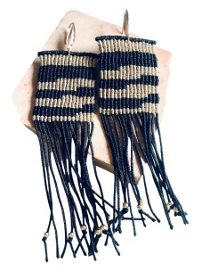 Χειροποίητα γυναικεία σκουλαρίκια μακραμέ Dalida 2