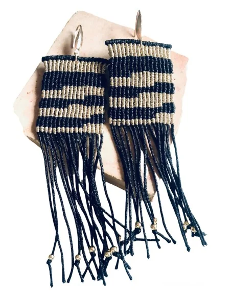 Χειροποίητα γυναικεία σκουλαρίκια μακραμέ Dalida