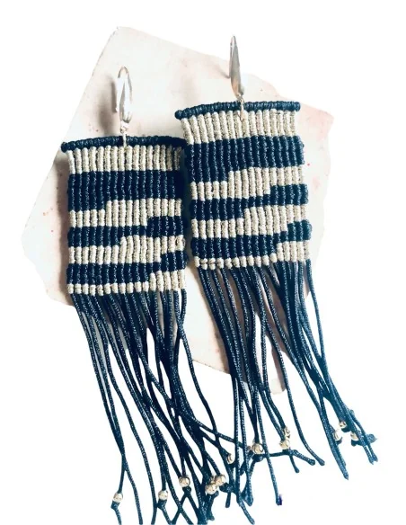 Χειροποίητα γυναικεία σκουλαρίκια μακραμέ Dalida