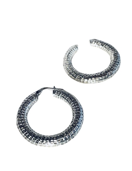 Γυναικεία σφυρήλατα σκουλαρίκια από ασήμι 925 Shiny Lady