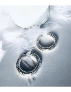 Γυναικεία σφυρήλατα σκουλαρίκια από ασήμι 925 Shiny Lady 2