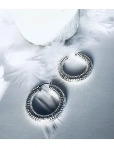 Γυναικεία σφυρήλατα σκουλαρίκια από ασήμι 925 Shiny Lady 2