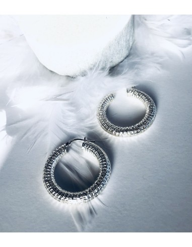 Γυναικεία σφυρήλατα σκουλαρίκια από ασήμι 925 Shiny Lady