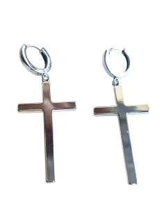 Γυναικεία σκουλαρίκια από ατσάλι σε σχήμα σταυρού Cross 2