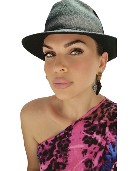 Γυναικείο κόσμημα σκουλαρίκια σε ροζ χρυσό και μαύρο Darling