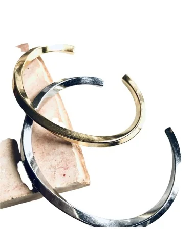 Χειροπέδα από ατσάλι σε ασημί ή χρυσό Joli