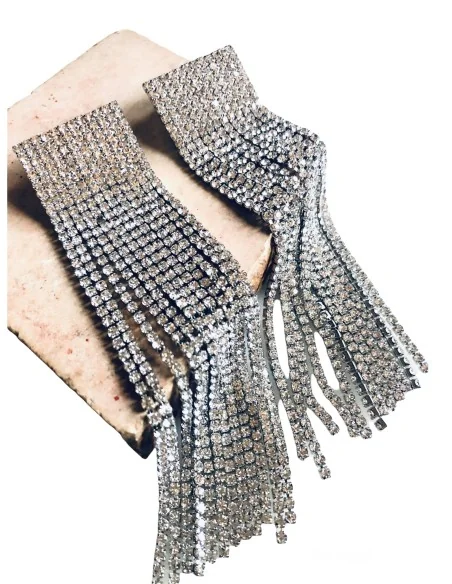 Γυναικεία statement σκουλαρίκια από χυτή αλυσίδα με στρας και κούμπωμα καρφί Shiny Shiny Γυναικεία statement σκουλαρίκια από χυτή αλυσίδα με στρας και κούμπωμα καρφί Shiny Shiny