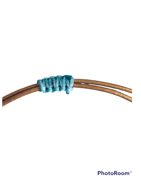 Χειροποίητο κολιέ μάτι από σμάλτο με πον πον