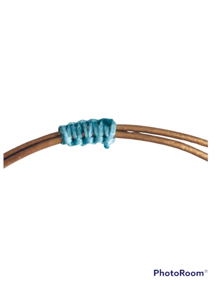 Χειροποίητο κολιέ μάτι από σμάλτο με πον πον