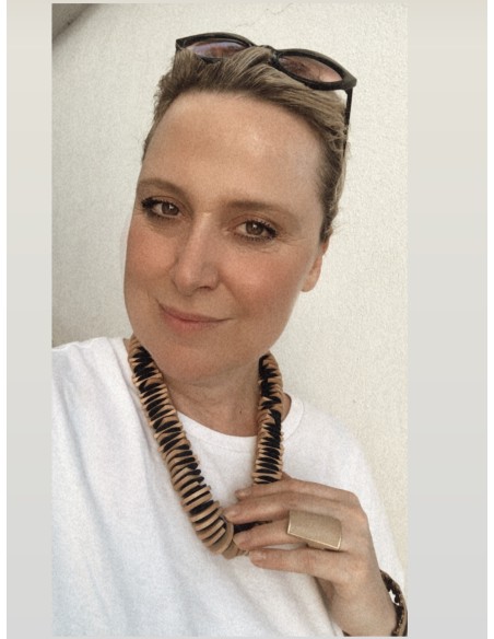 Χειροποίητο γυναικείο ξύλινο κολιέ Aenaon