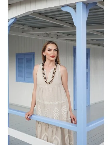 Χειροποίητο γυναικείο ξύλινο κολιέ The Cube