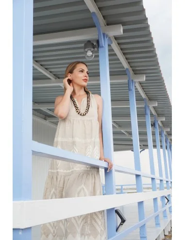 Χειροποίητο γυναικείο ξύλινο κολιέ The Cube