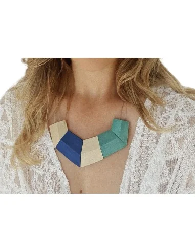 Χειροποίητο γυναικείο τρίχωμο κολιέ από ξύλο...