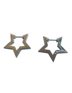 Σκουλαρίκια από ανοξείδωτο χειρουργικό ατσάλι σε σχέδιο αστέρι στην απόχρωση του χρυσού και του ασημί Star 2