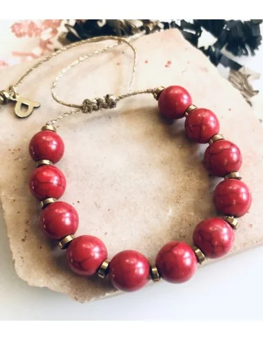 βραχιόλι με ημιπολύτιμες πέτρες