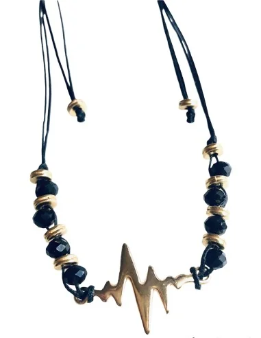 Χειροποίητο κολιέ με κρύσταλλα και ημιπολύτιμες...