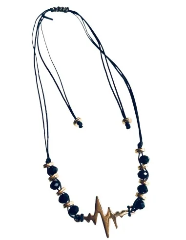 Χειροποίητο κολιέ με κρύσταλλα και ημιπολύτιμες...