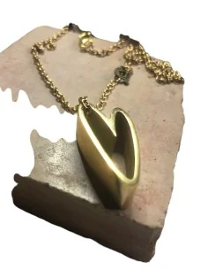 Χειροποίητο κολιέ καρδιά από ατσάλι In love