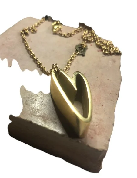 Χειροποίητο κολιέ καρδιά από ατσάλι In love