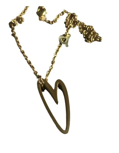 Χειροποίητο κολιέ καρδιά από ατσάλι In love