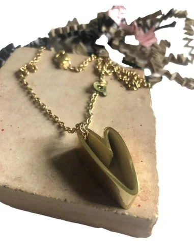 Χειροποίητο κολιέ καρδιά από ατσάλι In love