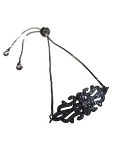 Χειροποίητο βραχιόλι με περίτεχνο σχέδιο σε gun metal Palace 2