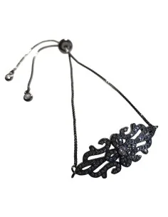 Χειροποίητο βραχιόλι με περίτεχνο σχέδιο σε gun metal Palace 2