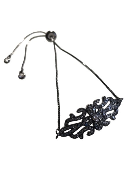 Χειροποίητο βραχιόλι με περίτεχνο σχέδιο σε gun metal Palace