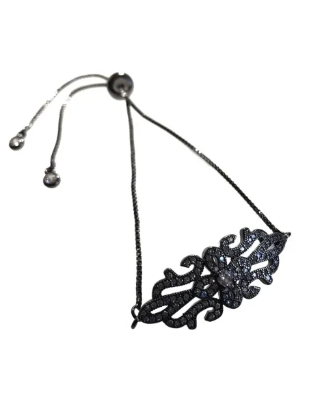 Χειροποίητο βραχιόλι με περίτεχνο σχέδιο σε gun metal Palace