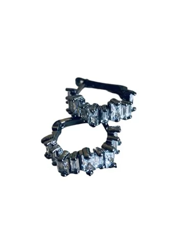 Γυναικεία σκουλαρίκια από ασήμι 925 και κρύσταλλα Τσεχίας Doukissa