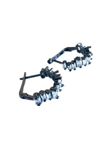 Γυναικεία σκουλαρίκια από ασήμι 925 και κρύσταλλα Τσεχίας Doukissa