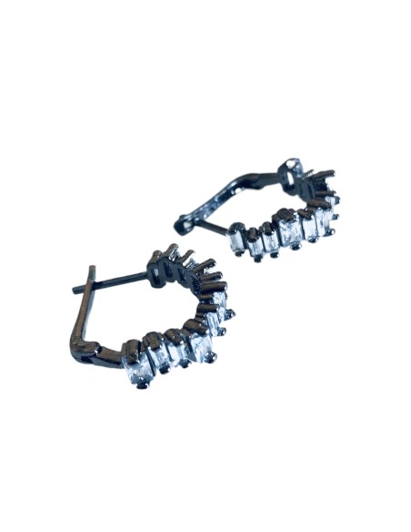 Γυναικεία σκουλαρίκια από ασήμι 925 και κρύσταλλα Τσεχίας Doukissa