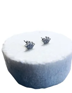 Σκουλαρίκια από ασήμι 925 και ζιργκόν The Crown