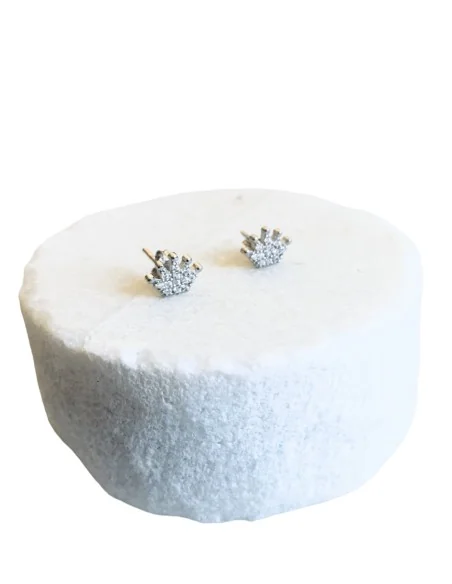 Σκουλαρίκια από ασήμι 925 και ζιργκόν The Crown