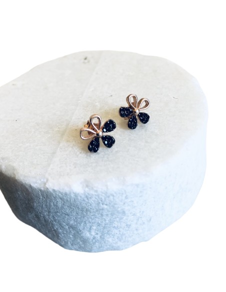 Σκουλαρίκια τετράφυλλο τριφύλλι από ασήμι 925 Quattro