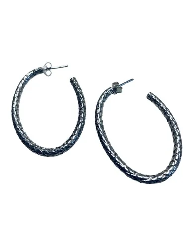 Σκουλαρίκια κρίκοι από ασήμι 925 Diria