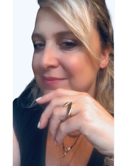 Δαχτυλίδι από επιχρυσωμένο ατσάλι Dori