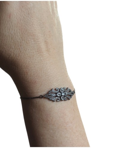 Χειροποίητο βραχιόλι με περίτεχνο σχέδιο σε gun metal Palace