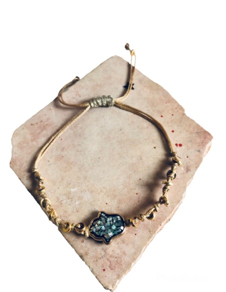 Χειροποίητο βραχιόλι φίλντισι Χέρι της Χάμσα