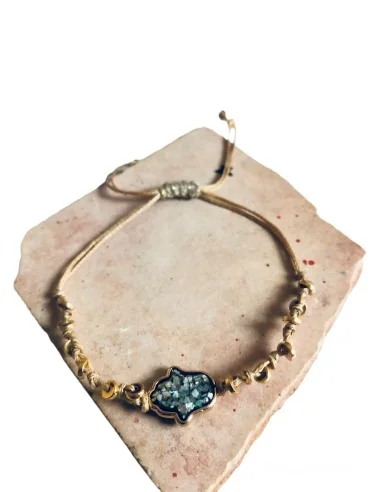 Χειροποίητο βραχιόλι φίλντισι Χέρι της Χάμσα