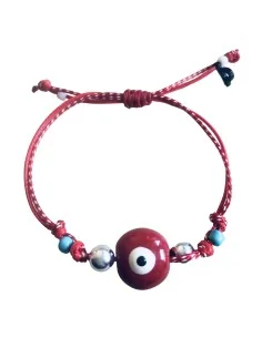 Χειροποίητο βραχιόλι ματάκι με στοιχείο στρογγυλό πομπέ...