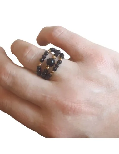 Δαχτυλίδι με πέτρες Όνυχα και αιματίτη Onar