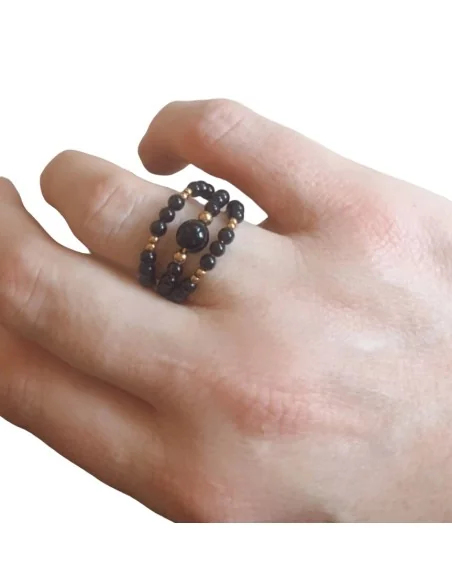 Δαχτυλίδι με πέτρες Όνυχα και αιματίτη Onar